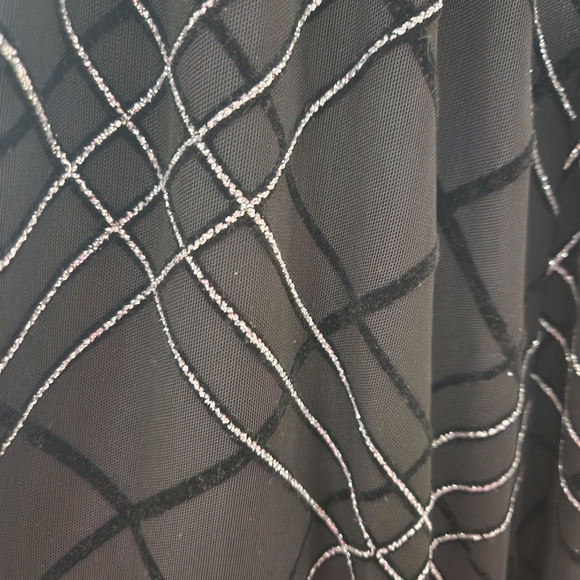 Torrid Black and Silver Patterned Midi Dress - Picture 3 of 3